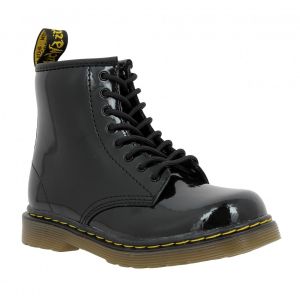 Dr. Martens Delaney vernis Enfant-29-Noir
