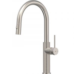 Image de Essebagno Structur mitigeur &eacute;vier douchette extractible fa&ccedil;on inox - Fa&ccedil;on Inox