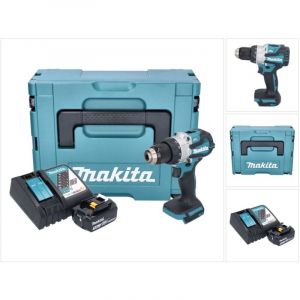 Makita DHP 489 RF1J Perceuse-visseuse &agrave; percussion sans fil 18 V 73 Nm Brushless + 1x batterie 3,0 Ah + chargeur + Makpac