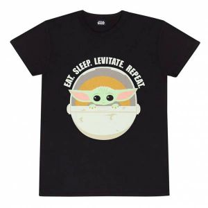 Star Wars : The Mandalorian Eat Sleep Levitate Hommes T-shirt MAN00845TSB