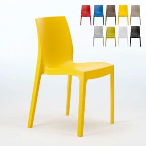 Image de Grand Soleil 22 Chaises ROME en polypropylène empilable bar café promo offre stock | Jaune