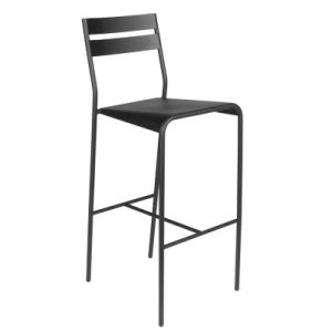 Image de Fermob Chaise de bar Facto / H 75 cm - Métal réglisse en métal