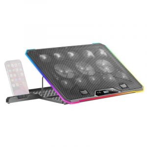 Marsgaming Base de refroidissement Mars Gaming Mnbc13 et support Argb pour ordinateurs portables jusqu'à 17"