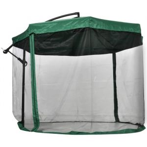 MH Parasol déporté avec moustiquaire maya vert