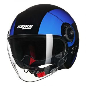 Nolan Casque jet N21 Visor 06 Bicromo 351 noir/bleu/azur brillant- S