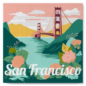 Mini peinture au numéro : San Francisco - toile tendue sur chassis