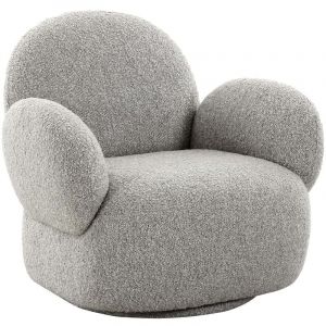 Ebuy24 - Messina fauteuil fonction pivotante gris clair.