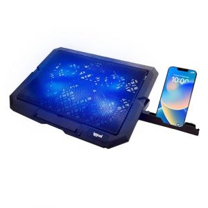 Iggual Support ordinateur portable RP4V17 4 ventilateurs LED bleue 17 pouces