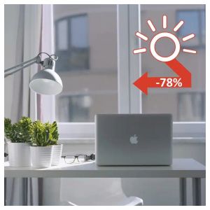 Easy Protec - Film repositionnable pour vitrage Anti Chaleur 100x90 cm - Rejette jusqu'&agrave; 78% de la chaleur radiante