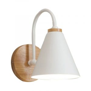 Toolight - applique murale APP933-1W forest blanche cloche 1-POINTS de lumière E27 15X15X24CM