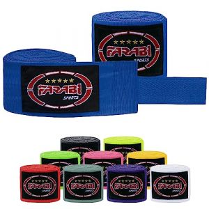 Bandages de Boxe - Farabi Sports - Adultes - Polyester Spandex - Durables - Respirants