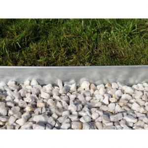 Image de Gardenova Bordure plane Premium raccordable x 2 M&eacute;tal galvanis&eacute; Gris 96xH10 cm