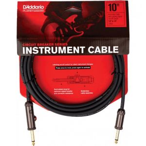 Image de D'Addario Pw-agl-10 3 m commutateur électrique câble Instrument avec verrouillage Interrupteur d'arrêt/Straight Plug