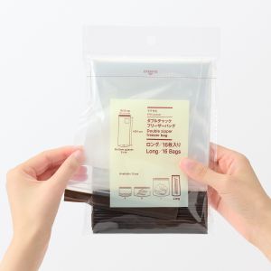 Sacs alimentaires et cong&eacute;lation &agrave; double fermeture - Longs formats, lot de 16