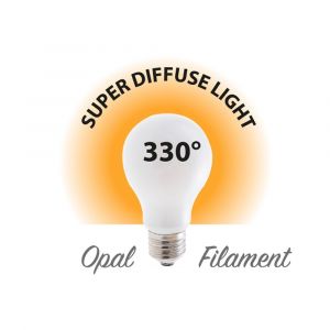 Velamp Ampoule à filament LED Opal, Standard A60, 12W / 1500lm, culot E27, 6500K