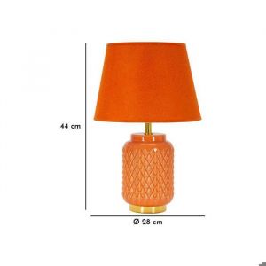 Lampe de table en céramique orange Ø cm 28x44
