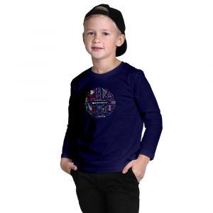 Image de Promodoro Print " orchestra" T-Shirt manches longue enfants, 152, bleu marine