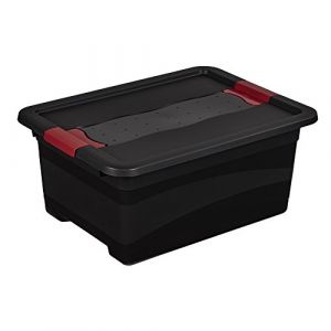 Keeeper BoŒte de rangement -eckhart-, 12 L, graphite/rouge 0,000000 Noir