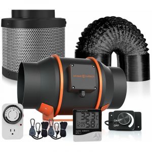 Ventilateur en ligne de 15,2 cm avec filtre &agrave; charbon et conduits d'a&eacute;ration - Spider Farmer