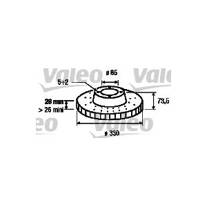 Valeo 1 Disque de frein 197090