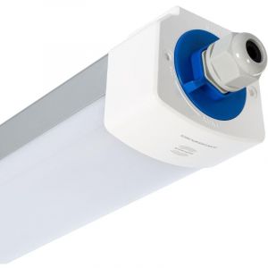 R&eacute;glette &Eacute;tanche Led 40w 150lm/W Aluminium 120cm Raccordable Ip65 Avec Capteur Micro-Ondes Merrytek Blanc Neutre 4000k - 4500k Linkable 1200 Mm