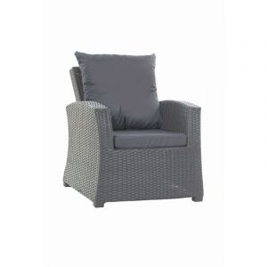 Coussins de fauteuil tressé en résine 56x52x7+56x50 4pcs Coussin l'extérieur ise anthracite ensemble de jardin rotin Coussins de chaise avec dossier
