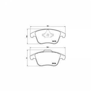 Brembo 4 plaquettes de frein P24076