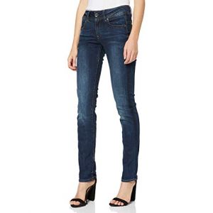 G-Star Raw RAW Midge Saddle Mid-Waist Straight' Jeans, Bleu (dk aged 6553-89), 24W / 32L Femme