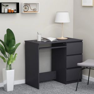 Image de VidaXL Bureau Gris 90x45x76 cm Aggloméré