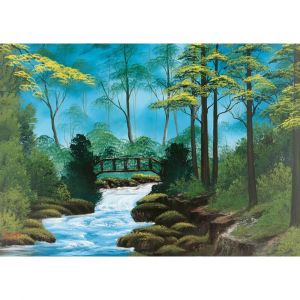 Image de Schmidt Puzzle 1000 pièces : Bob Ross : Pont isolé