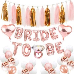 Happy Goods Bride to Be Decorations - Balloons & Accessories - 32 Pieces - Bachelorette Party Woman - Team Bride - Bachelorette Party - Slingers