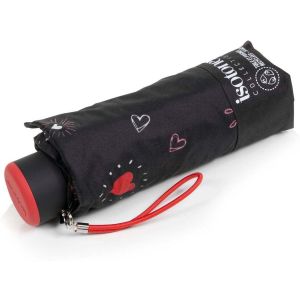 Isotoner Parapluies Parapluie Mini Slim C&oelig;ur Rouge