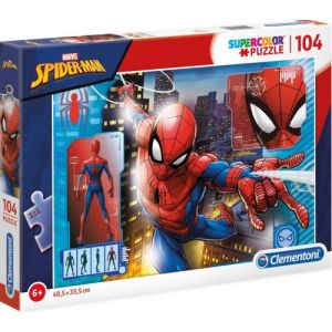 Image de Clementoni Puzzle 104 Pieces Spiderman Marvel - Puzzle Enfant Super Heros Spider-Man Homme Araigniee