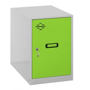 Simon Rack Simonrack Casier Vestiaire Metallique Petit, 475x300x500 mm, Armoire Metallique Petit, Comprend la Clé, Gris/Vert - Simonlocker