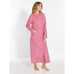 Robe de chambre col Claudine courtelle - Couleur 38/40, 42/44, 46/48, 50/52, 54/56, 58/60, 62/64 - Taille Rose