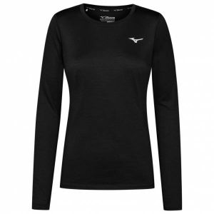 Image de Mizuno Impulse Core LS W vêtement running femme Noir - Taille XS