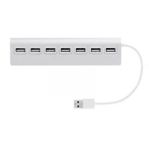 T'nB Hub USB USB-A Aluminium vers 7 X USB-A Blanc et Gris