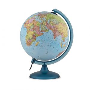 Tecnodidattica – Globe lumineux Night&Day | Carte Politique et Constellations | pivotant | Diamètre 25 cm | Textes en français