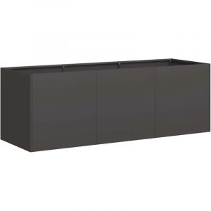 VidaXL Jardinière noir 120x40x40 cm acier laminé à froid