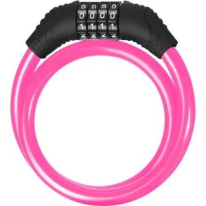 Image de Beeper Antivol trottinette et vélo - Câble 60 cm - Code 4 chiffres - Rose