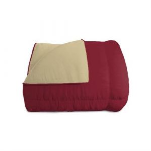 Elegant couette d'hiver Bordeaux/Cr&eacute;me, DOUBLE