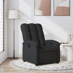 VidaXL Fauteuil inclinable Noir Tissu