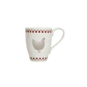 Image de 6 mugs Gallina en grès motif poule (31 cl)