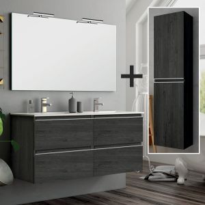 Cosyneo - Ensemble meuble de salle de bain 120cm + colonne - BALEA