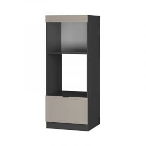 Meuble micro-ondes Fame-Line, GrisBeige, 60 cm ouvert Vicco