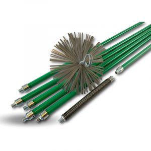 Kibros Kit ramonage pro non gain&eacute; H&eacute;risson acier 6 cannes &oslash; 18mm 8 m &oslash; 180 mm - Kit complet acier