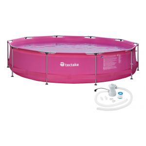 TecTake Piscine tubulaire ronde - piscinette tubulaire, piscine hors-sol, piscine autoportée - Ø 360 x 76 cm