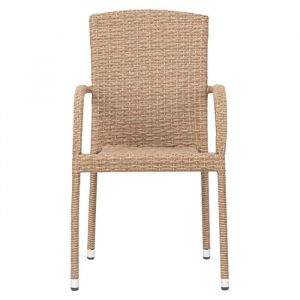 Ebuy24 - Anita chaise de jardin empilable naturel.