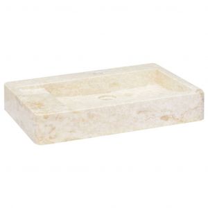 VidaXL Lavabo Crème 58x39x10 cm Marbre