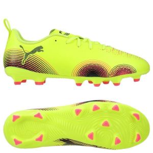Puma Future 8 Play FG/AG JR Chaussure de Football, Yellow Alert Black-Sun Struck, 28 EU